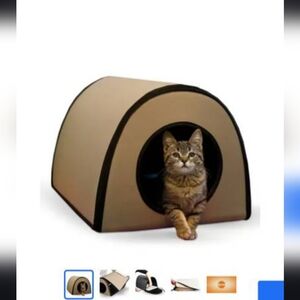 K&H Pet Products Thermo Mod Cat Shelter Weatherproof Outdoor Heated Cat House